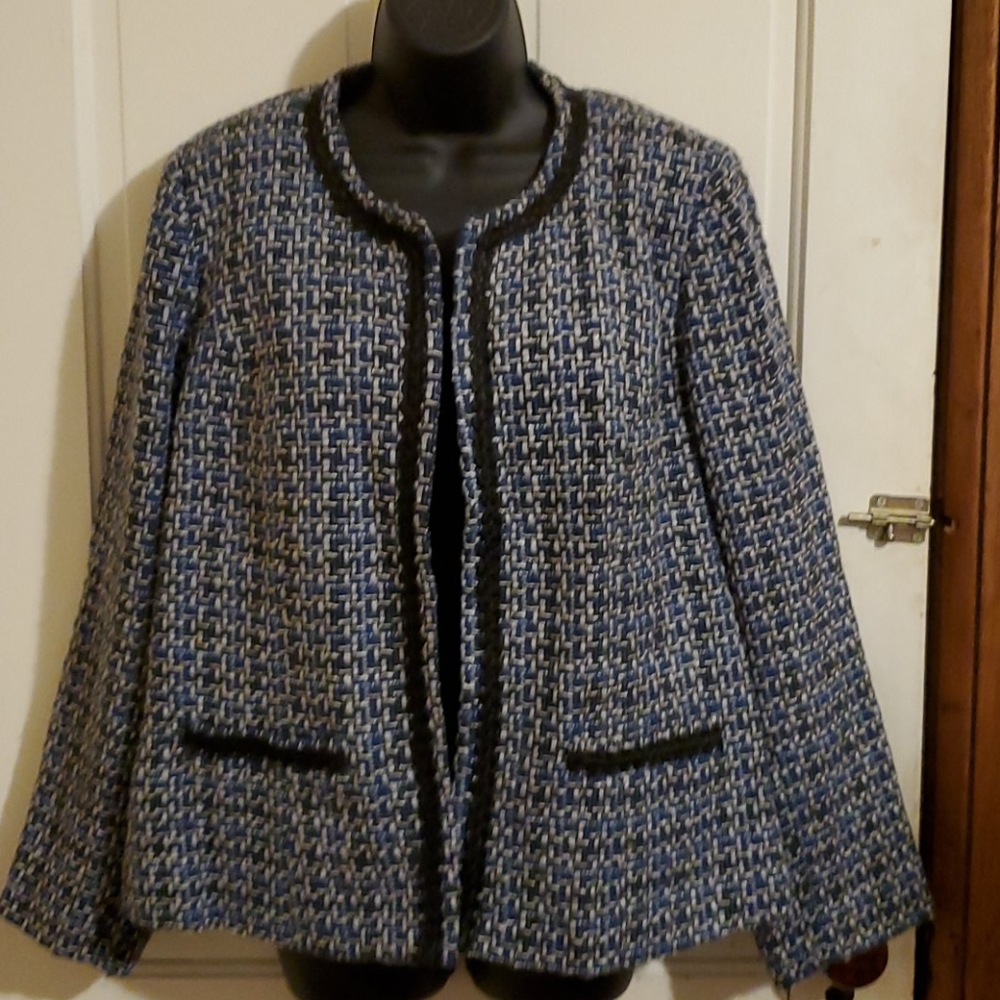 Blue tweed jacket, sz 14